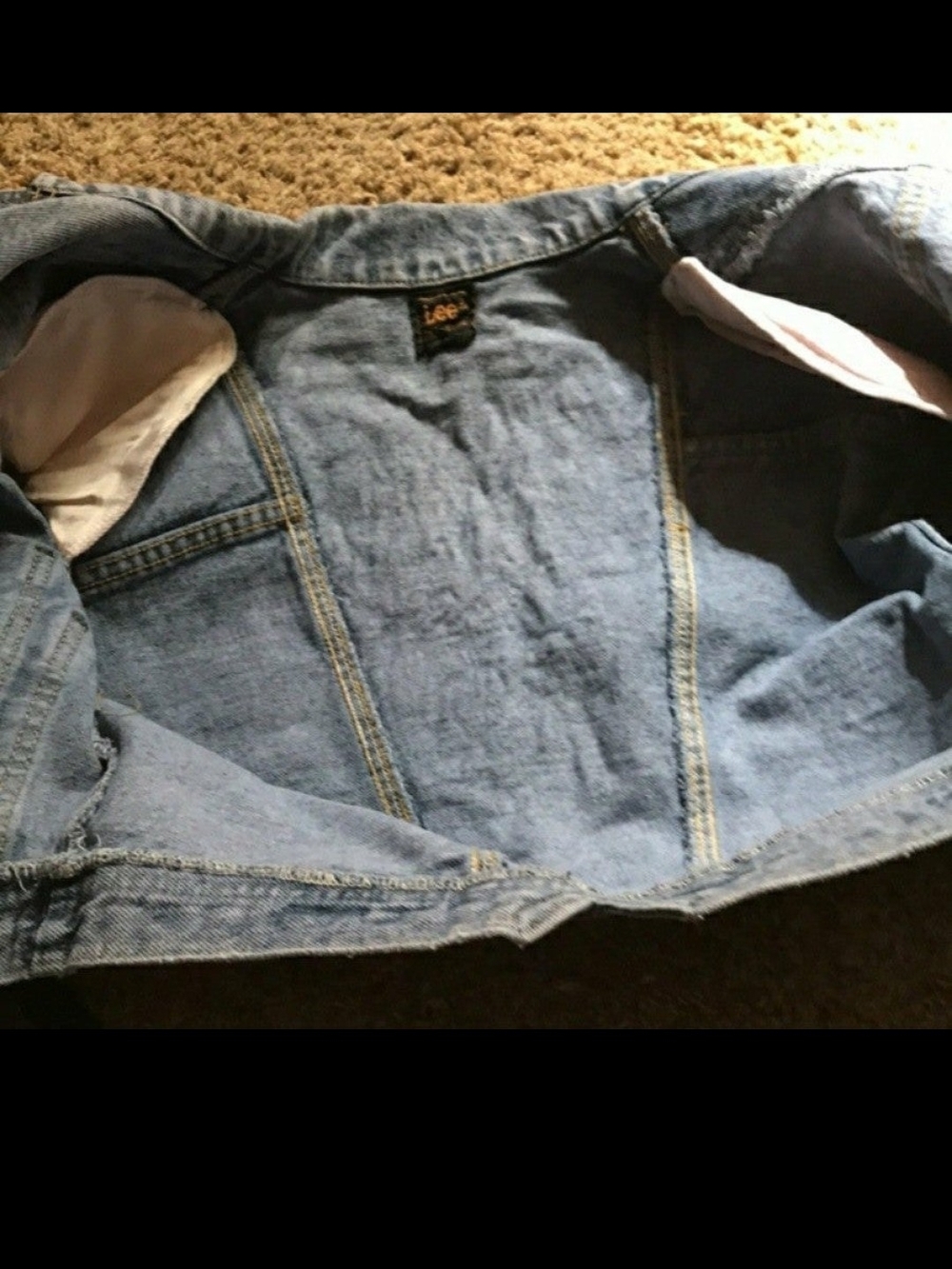 VTG Reworked Lee Denim Jacket // Cropped Lace Coquette Boho (Best - Picture 5 of 10